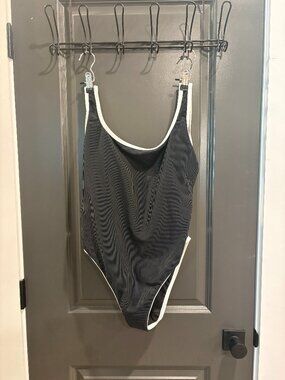 LainSnow Ribbed One Piece Swimsuit XL